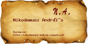 Nikodemusz András névjegykártya
